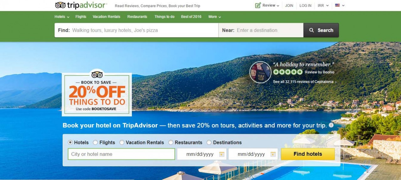 گردشگری مجازی tripadvisor